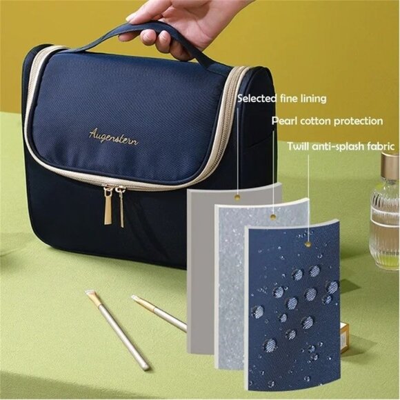 New! Makeup Bag Travel Cosmetic Bag Hand-Portable Large Toiletry Bag Organizer - Picture 2 of 6